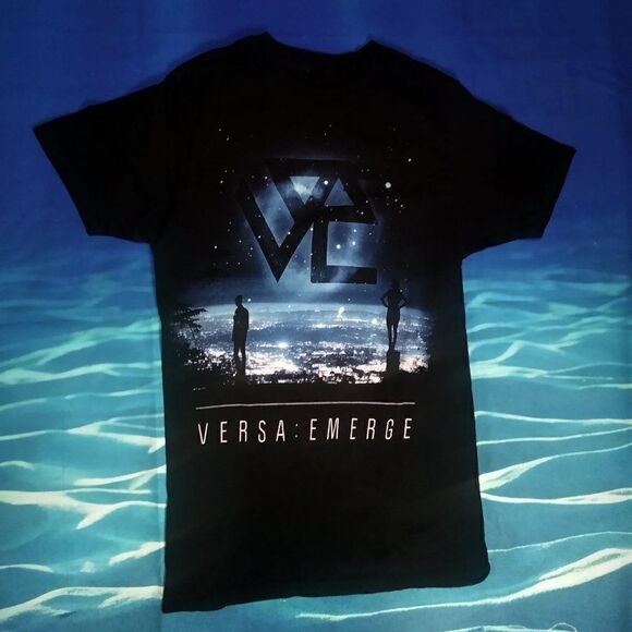 Small Black, Blue VersaEmerge, VERSA Rock Band Tee T-shirt - Picture 3 of 4